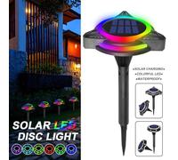Set 4 pz Faretto Solare Luce Led RGB Triangolo da Giardino con Sensore Crepuscol
