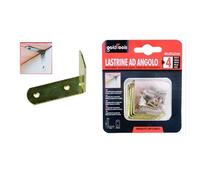 SET 4 PZ LASTRINA LASTRINE AD ANGOLO FORMA L 40X20X2MM CON VITI PER MOBILI 91217