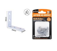 SET 4 PZ LASTRINE AD ANGOLO LASTRINA ANGOLARE 30X30X15X2MM CON VITI MOBILI 57111