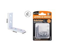 SET 4 PZ LASTRINE AD ANGOLO LASTRINA ANGOLARE 40X40X15X2MM CON VITI MOBILI 57112
