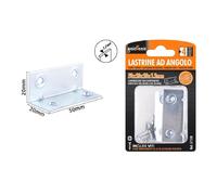 SET 4 PZ LASTRINE LASTRINA AD ANGOLO ANGOLARE 50X20X20X1.2 MM VITI MOBILI 57128