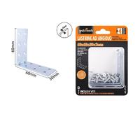 SET 4 PZ LASTRINE LASTRINA AD ANGOLO ANGOLARE 60X60X30X2MM CON VITI MOBILI 57122
