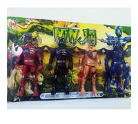 SET 4 PZ. POWER GUERRIERI NINJIA RANGERS STEEL STORM GIOCO BAMBINI GIOCATTOLO