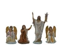 Set 4 pz statue in resina resurrezione di gesu' 14 cm presepe pasquale PAB-PB15