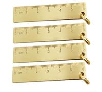 Set 4 Righelli Metallici 6cm Ottone Massiccio per spessore 3mm Scala per chiara per Architettura Ingegneria Uso Scolastico