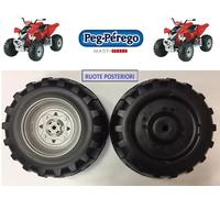 SET 4 RUOTE (2 ANTERIORI E 2 POSTERIORI) PEG PEREGO QUAD POLARIS OUTLAW 12 VOLT