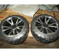 SET 4 RUOTE ANTERIORI E POSTERIORI AUTO PEG PEREGO GAUCHO SUPERPOWER 24 VOLT