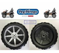 SET 4 RUOTE ANTERIORI+POSTERIORI PEG PEREGO GAUCHO ROCK'IN 12 V. NERA 2014-2018