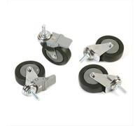 set archimede light - 4 ruote per librerie - metallo e plastica - cromato - serena group