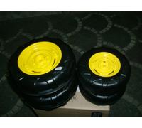 SET 4 RUOTE PER TRATTORE PEG PEREGO JOHN DEERE POWER PULL 12 VOLT PRIMA SERIE