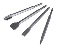 Set 4 Scalpelli 2 Spatola 1 a Punta 1 Forma di U 1 a Punta Scalpello per Calcestruzzo, per Muratura, Granito, Cemento Adatto per Trapano Martello Perforatore