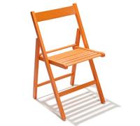 SET 4 SEDIA LEGNO ARANCIO CHIUDIBILE CASA PIC-NIC PIEGHEVOLE ITALIA SM 6 2023