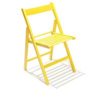 SET 4 SEDIA LEGNO GIALLO CHIUDIBILE CASA PIC-NIC ITALIA PIEGHEVOLE SM 6 2023