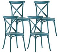 Set 4 Sedie 88x44x49 cm in Polipropilene Ottanio