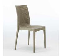 Set 4 sedie da giardino impilabili MADE IN ITALY Grand Soleil Rattan Bistrot (JUTA)