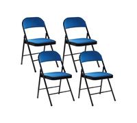 Set 4 Sedie Pieghevoli in Metallo blu e nero Sparks