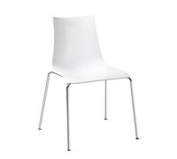 SET 4 SEDIE SCAB DESIGN CASA LIVING ZEBRA ANTISHOCK POLICARBONATO TELAIO CROMATO