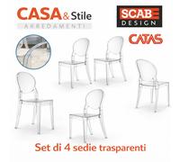 Sedia Igloo Chair in Policarbonato Trasparente Scab Design Per cucina Soggiorno