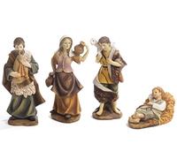 Set 4 soggetti, Mestierante, Suonatore, Personaggi per Presepi 40 cm in Resina
