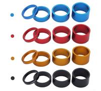 Set 4 Spessori Headset 28.6mm Lega Alluminio MTB | Lega alluminio robusta, 4 set, 28.6mm diametro interno, per MTB per e per road bike, leggero(Black)