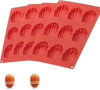 Set 4 Stampi per Madeleines in Silicone madeleine stampo 9x4 36 pz antiaderente