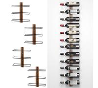 Set 4 Stand Portabottiglie da Muro Scaffale per Bottiglie Cantinetta Bar da Vino