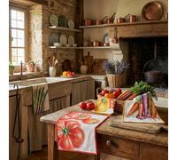 Set 4 Strofinacci da cucina 50x70 | 100% Cotone Vegetables
