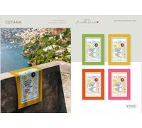 Set 4 Strofinacci Vingi Canovacci Stampa Costiera Amalfitana In Puro Cotone 100%