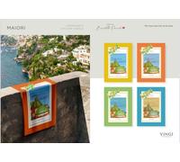 Set 4 Strofinacci Vingi Canovacci Stampa Costiera Amalfitana In Puro Cotone 100%