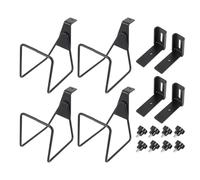 Set 4 Supporti per Tubo Giardino, Portatubi Parete in Acciaio Legato, Dimensioni Regolabili, Resistente e Antiruggine - Facile Installazione, Multifunzione per Tubazioni e