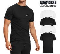 Set 4 T-shirt Uomo Kappa Maglietta Maniche Corte Cotone Slim Maglia Mezza Manica