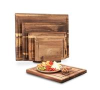 Set 4 Taglieri in Legno di Acacia - Design Robusto Anti Umidità