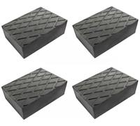 Set 4 Tamponi in Gomma per Ponte Sollevatore, 160 x 120 x 60 mm, Blocchi gomma Alta Portata, Rinforzati con Tessuto - durata eccezionale