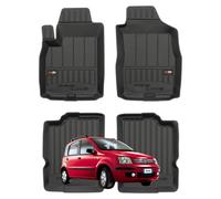 Set 4 Tappetini Tappeti PRO LINE 3D Gomma per FIAT PANDA 169 II dal 2003 al 2011