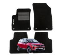 Set 4 Tappeti in Moquette Adatti per CROSSLAND dal 2017 con 4 Attacchi - Compatibli NON Originali, con Bottoni di Fissaggio, con Battitacco cucito e antiscivolo