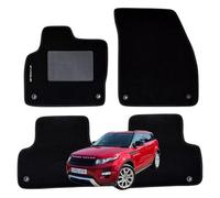 Set 4 Tappeti in Moquette Adatti per RANGE ROVER Evoque 2011-2016 con 8 Attacchi - Compatibli NON Originali, con Bottoni di Fissaggio, con Battitacco cucito e antiscivolo