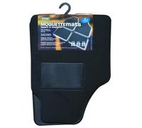 SET 4 TAPPETI IN MOQUETTE CORA MOQUETTEMATS NERI MOD. B 135732