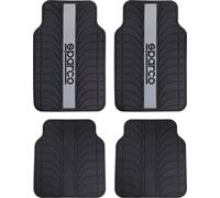 SET 4 TAPPETI LATEX FRANJA GRIGIO ANTISCIVOLO RESISTENTE FACILE PULIZIA INTERNI