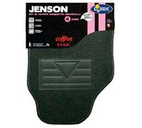 Set 4 Tappetini in Moquette e Velluto Jenson Universali per Auto Colore Nero