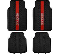 Sparco SPC1913RS Tappeto LATEX, FRANJA, Rosso, Set di 4