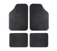 SET 4 TAPPETINI PER AUTO UNIVERSALI TAPPETI IN GOMMA ANTISCIVOLO SAGOMABILI NERI
