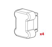 Set 4 tappi ricambio per barre Kargo Lampa furgone portaggio Neri