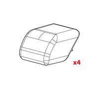 Set 4 tappi per barre Quadra
