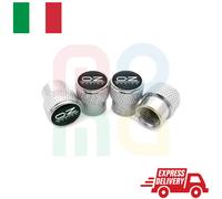 Set 4 Tappi Tappini Valvole Pneumatici Cromati con Logo OZ Racing