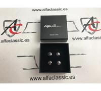 Set 4 Tappi Valvole Ruota Scudo Alfa Romeo Originali Rif OEM 50547690