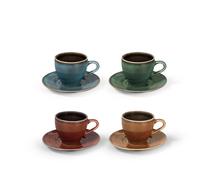 Set 4 Tazze Caffè H&H Marrakesh In Stoneware 120Ml