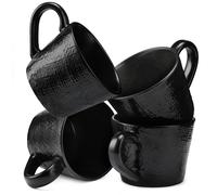 Set 4 Tazze Colazione Ceramica - Tazza Cappuccino Caffè Latte Grande - 350 ml