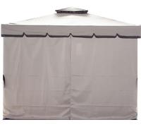 Set 4 Teli Laterali Chiusura con Zip di Ricambio per gazebo 3x4 mt Beige