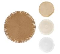 VILLA D'ESTE HOME TIVOLI Tovaglietta Tonda con Frange Shades of Chocolate Set 4