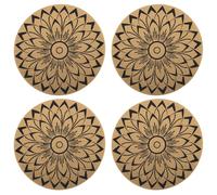 Set 4 tovagliette rotonde resistenti al calore facili da pulire per ogni occasio